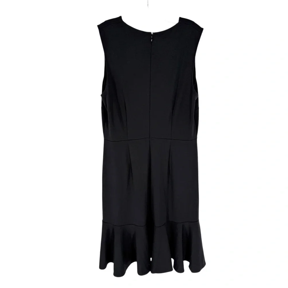 J Crew 365 Sheath Dress Womens Size 14 Black V-Neck Stretch Ponte Knit